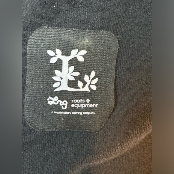 2XL LRG roots equipment zip up thick hoodie black with white logo 2 pockets - Picture 11 of 13